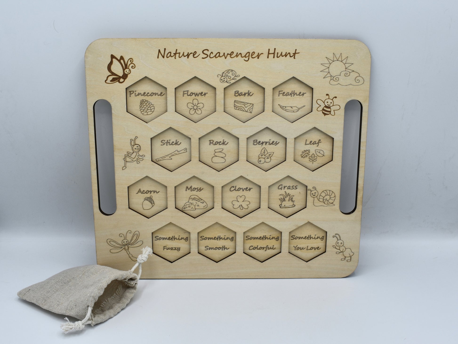 Wooden Nature Scavenger Hunt Kit