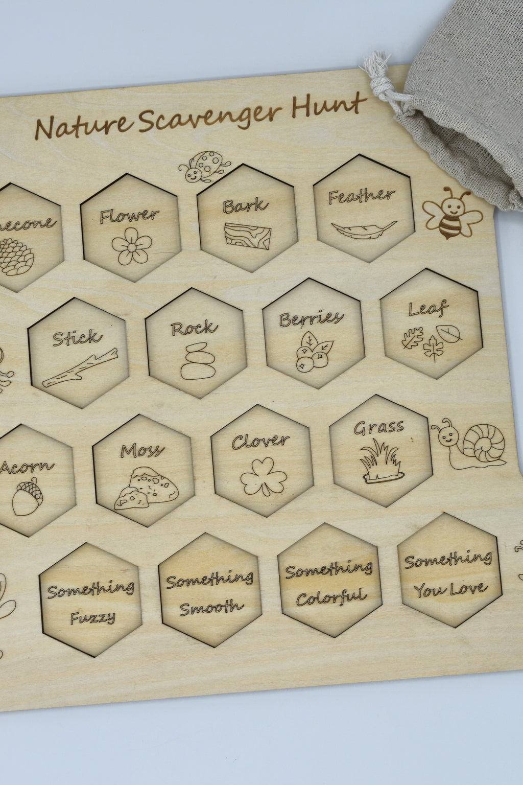 Wooden Nature Scavenger Hunt Kit