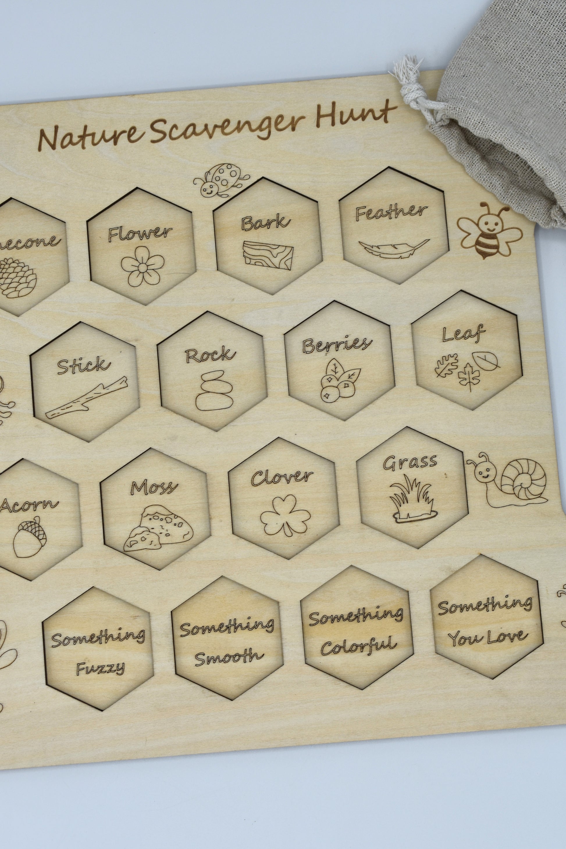 Wooden Nature Scavenger Hunt Kit