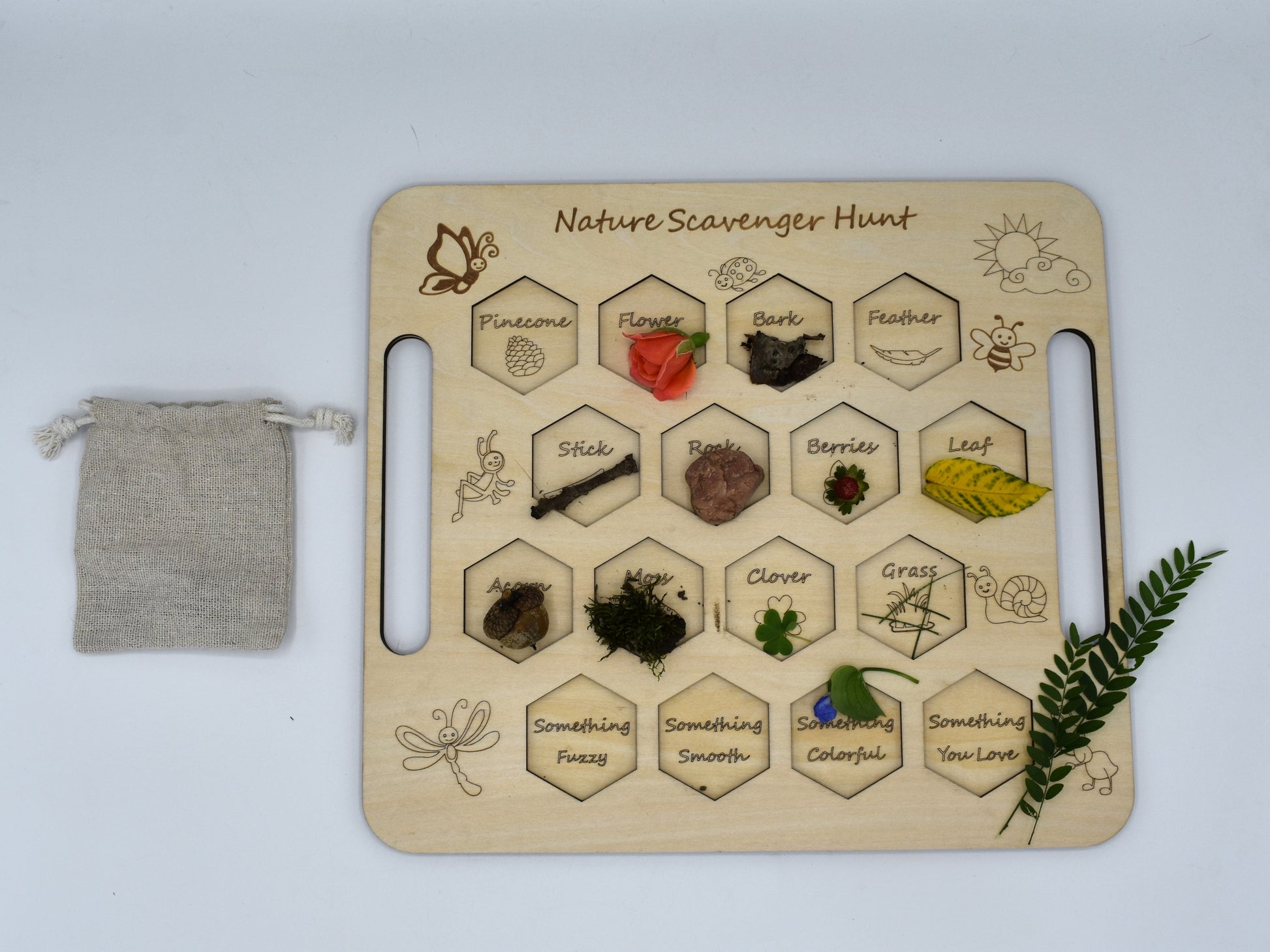Wooden Nature Scavenger Hunt Kit