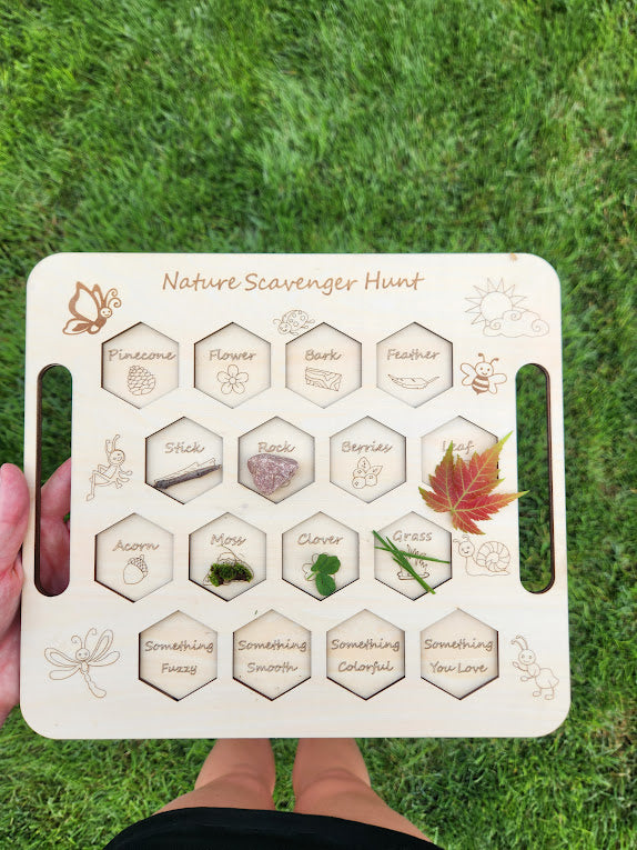 Wooden Nature Scavenger Hunt Kit